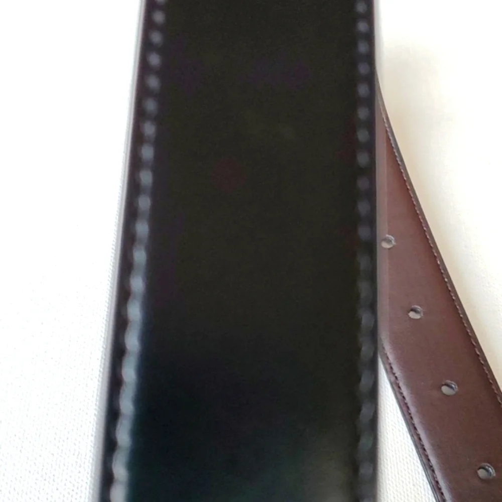 NORDSTROM Youth Reversible Black Brown Belt Silvertone Buckle Size 28